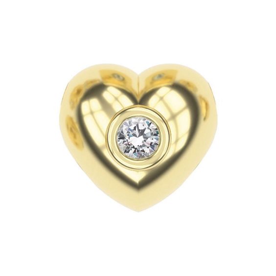 Pendente Dédié in Oro giallo Diamante Lab Grown 0.02 Ct CID 0168 DI; GI; - CID 0168 DI; GI;